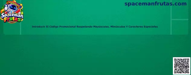 Guía para introducir correctamente un código promocional en Spaceman Frutas